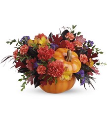 Hauntingly Pretty Pumpkin Bouquet Cottage Florist Lakeland Fl 33813 Premium Flowers lakeland